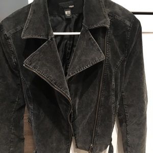 H&M Moto Jacket, Grey, size 6